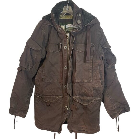 69 G.I. Gap Cold Weather Military Parka Size S Brown (Oversized) Heavy Alpine - Picture 1 of 8